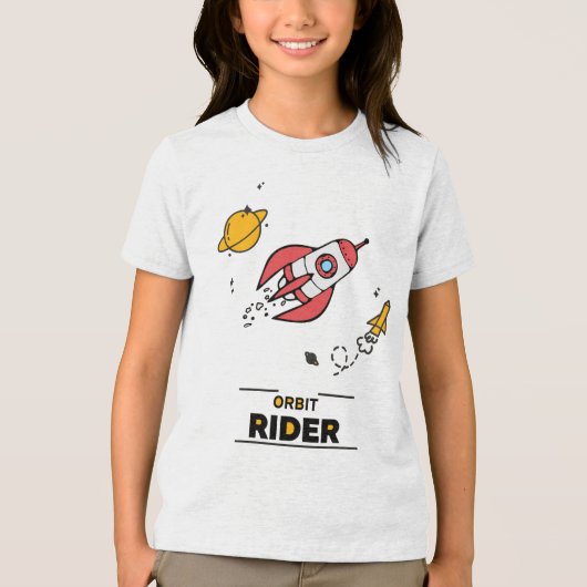 Orbit Rider Bella+Canvas Jeugd Tri-blend T-Shirt (Voorkant)