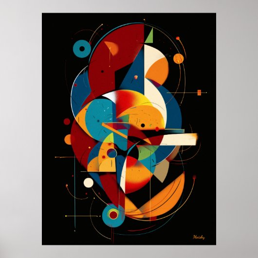 Orbital Alignment – Modern Geometric Abstract Poster (Voorkant)