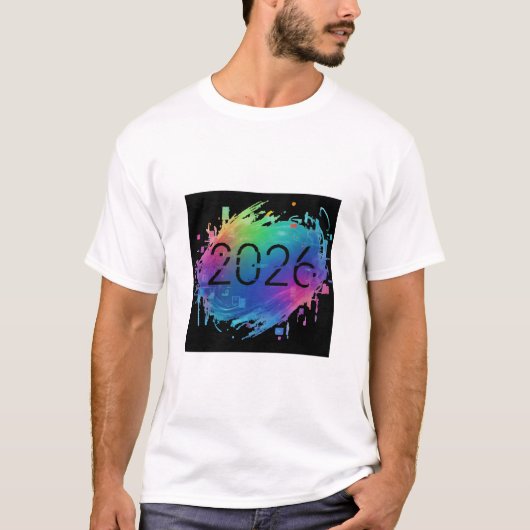 Orbital Dawn: 2026 Nieuwjaar T-shirt (Voorkant)