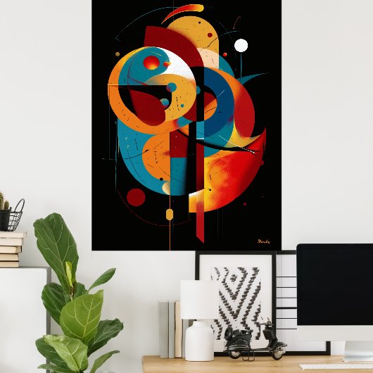 Orbital Equilibrium Modern Geometry Constructivism Poster (Thuiskantoor)