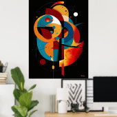 Orbitale Evenwicht Moderne Geometrie Constructivis Poster (Thuiskantoor)