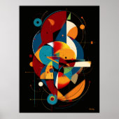 Orbitale Uitlijning – Moderne Geometrische Abstrac Poster (Voorkant)