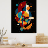 Orbitale Uitlijning – Moderne Geometrische Abstrac Poster (Keuken)