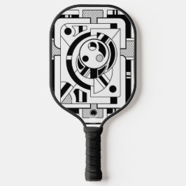 Orbitron Minimal - Abstracte geometrische lijnkuns Pickleball Paddle