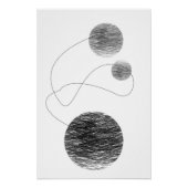 Orbs Abstracte Kunst Affiniteit Zwart-wit Schets Perfect Poster (Voorkant)