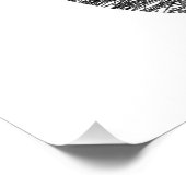 Orbs Abstracte Kunst Affiniteit Zwart-wit Schets Perfect Poster (Hoek)