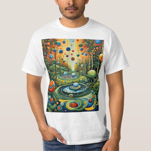 Orbs in gebladerte 1 t-shirt (Voorkant)