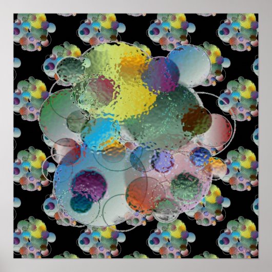 Orbs Planets Abstracte vormen Poster (Voorkant)
