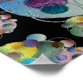 Orbs Planets Abstracte vormen Poster (Hoek)