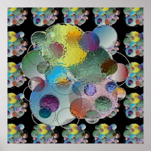 Orbs Planets Abstracte vormen Poster (Voorkant)
