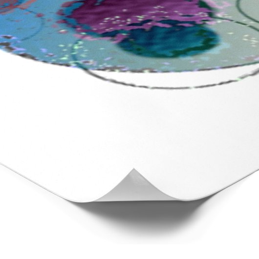 Orbs Planets Abstracte vormen Poster (Hoek)