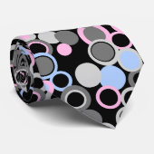 Orbs Polka Dot Black, dubbelzijdig bedrukt Stropdas (Opgerold)