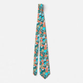 Orbs Polka Dot Blauwgroen dubbelzijdig bedrukt Stropdas (Achterkant)