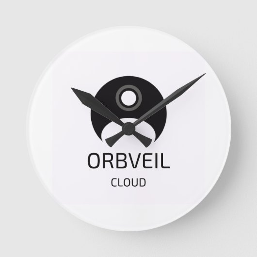 Orbveil Cloud Wall Clock Ronde Klok (Voorkant)