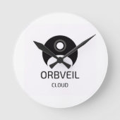 Orbveil Wolken Wandklok (Voorkant)