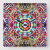 Orbz Kaleid Vierkante Klok (Voorkant)