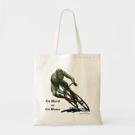 Orc Cyclist Bike Racing Fantasy Art Budget Tas (Voorkant)