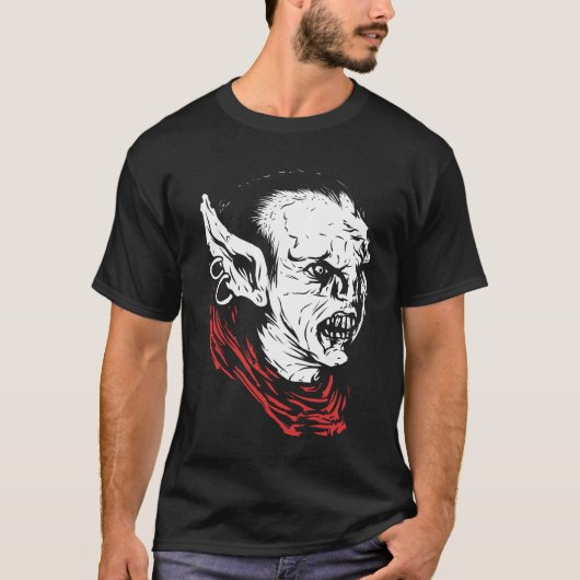 ORC Duivel Grunge Zwarte Kunst Illustratie Trendy T-shirt (Voorkant)