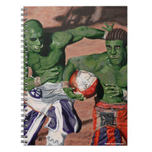 Orc Gladiator Football Fantasy Art Spiral Notitieb Notitieboek