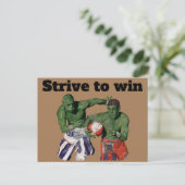 Orc Gladiator Football Sport Fantasy Art Briefkaar Briefkaart (Staand voorkant)