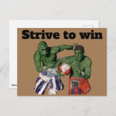 Orc Gladiator Football Sport Fantasy Art Briefkaar Briefkaart (Voorkant / Achterkant)