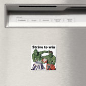 Orc Gladiator Football Sport Fantasy Button Magnet (Insitu (Vaatwasser))