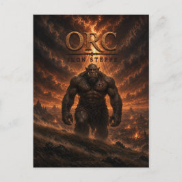 Orc IJzer Steppe Donkere Cinema Briefkaart