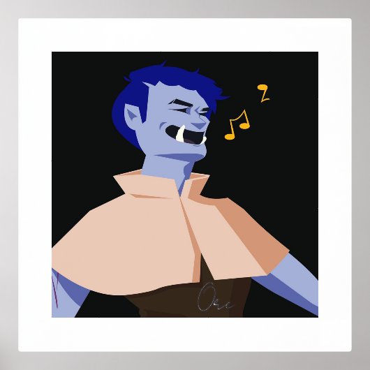 Orc Karakter Folie Afdrukken (Voorkant)