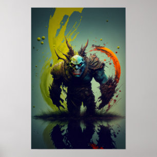 Orc Krijger Fantasy Poster Gamer Kunst 2