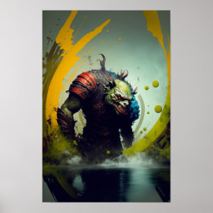 Orc Krijger Fantasy Poster   Gamer Kunst 3