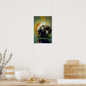 Orc Krijger Fantasy Poster | Gamer Kunst 4 (Keuken)