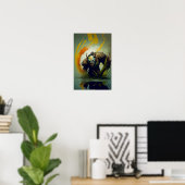Orc Krijger Fantasy Poster | Gamer Kunst 4 (Thuiskantoor)