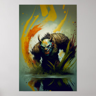 Orc Krijger Fantasy Poster   Gamer Kunst 4