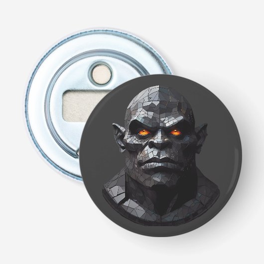 Orc Portret  Button Flesopener (Voorkant)