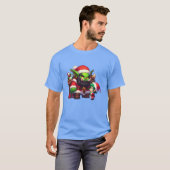 Orc Santa levert Cadeaus aan Little Elf T-shirt (Voorkant volledig)