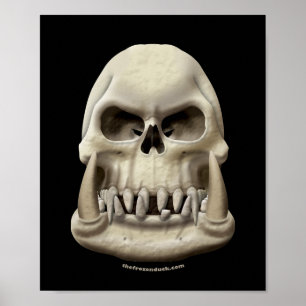 Orc Skull Poster