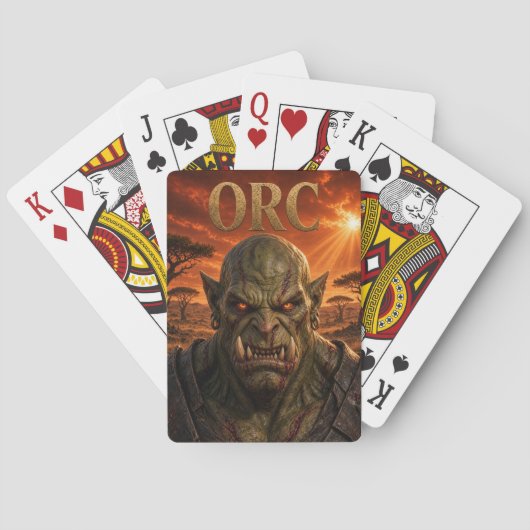 Orc speelkaarten, pokerkaarten (Achterkant)