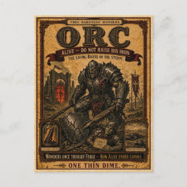 Orc, Vintage Circus Monster Briefkaart