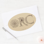 Orc Weapons Collage Ovale Sticker (Envelop)