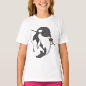 Orca als Fisher met Geviste staaf T-shirt (Voorkant)