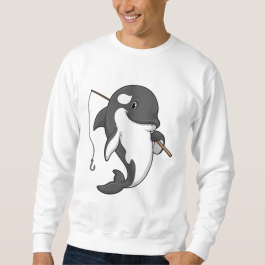 Orca als Fisher met Geviste staaf Trui (Voorkant)