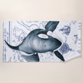 Orca Ancient Blue Strandlaken (Voorkant)