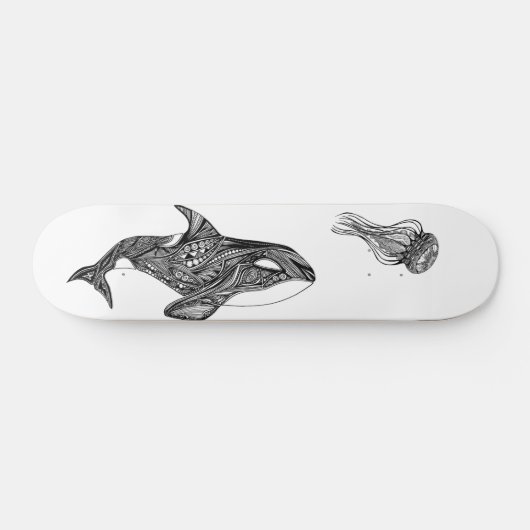 Orca and Jellyfish "Killer" Skateboard Deck (Horizontaal)