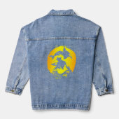 Orca Animal Ocean Animal Waves Killer Long Denim Jacket (Achterkant)