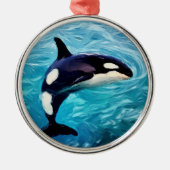 Orca Art Metalen Ornament (Voorkant)