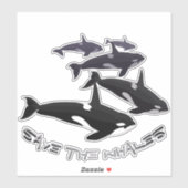 Orca Art Stickers Personeelsformatie walvis (Vel)