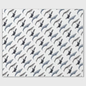 Orca, ballena jorobada y ballena gris cadeaupapier (Vlak)