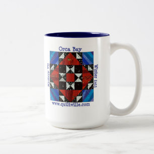 Orca Bay Mystery, Quiltville Tweekleurige Koffiemok