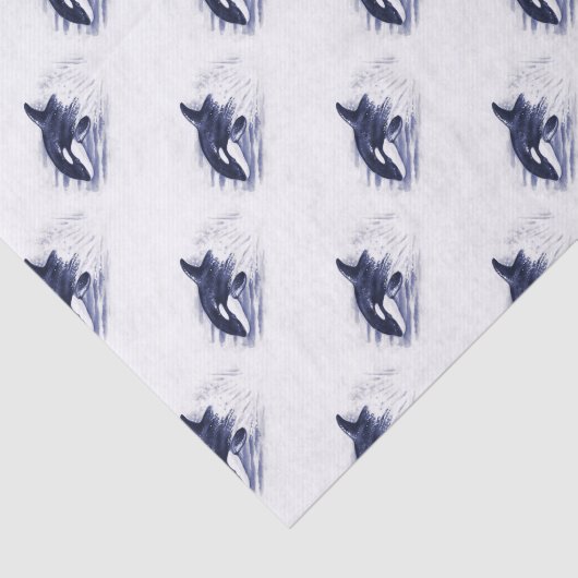 Orca Bbereikblauw Tissuepapier (Detail)