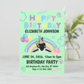 Orca Birthday Invitation in Green Kaart (Staand voorkant)